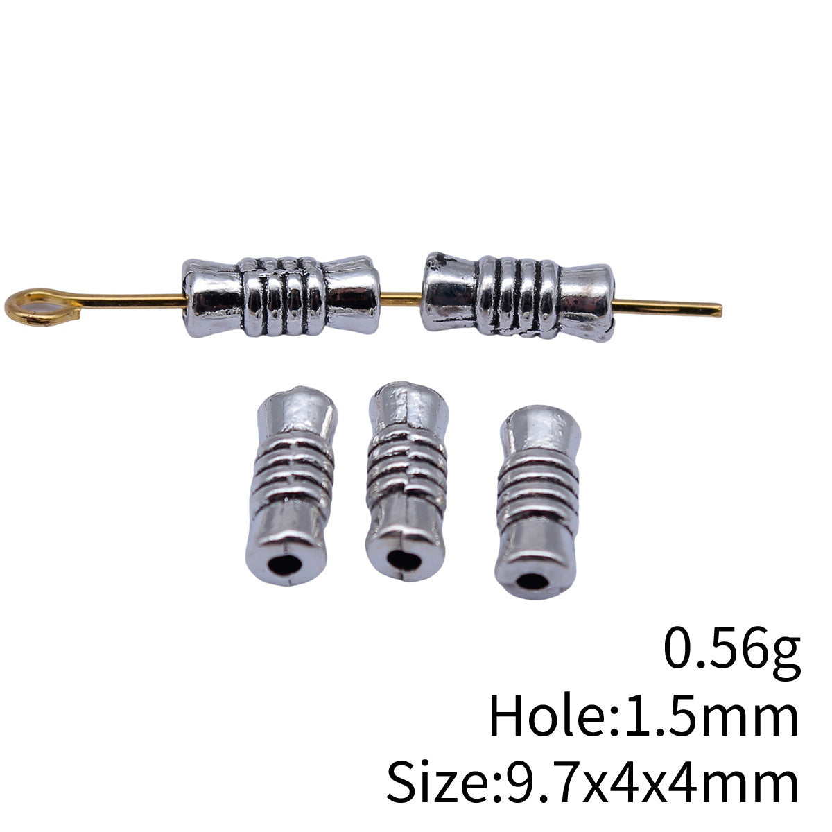 9.7x4x4mm 0.56g Antique Silver Zinc Alloy Tube Spacer Beads for DIY Necklace Bracelet Jewelry Making