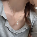 Silver Tone Mini Popcorn Cup Charm Pendant Necklace view 4