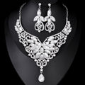 Black Silver Tone Lock Crystal Four Designs Metal Necklace 4 Pictured Designs view 6