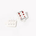 Plastic Post Rhinestone Stud Earring Sets Clear Color view 5