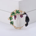 Fox and Grapevine Wreath Brooch in Red and Black Lapel Pin view 7