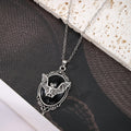 Silver Tone Bat Cameo Keychain Necklace and Earring Options view 8