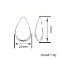 Teardrop Open Hoop Drop Earrings Four Metal Colors view 4