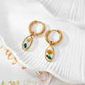 Gold Hoop Earrings Pressed Flower Resin Charms 10 Styles view 7