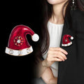 Red Snowflake Crystal Enamel Metal Brooch Pin for Jackets and Lapels view 4