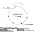 Round Bezel Zircon Necklace and Bracelet in Twenty Four Variants view 12