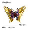 Flame Wing Butterfly Brooch With Green or Purple Crystals view 7