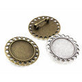 Lattice Brooch Brooch Bezel Blank for Cabochon Craft view 5