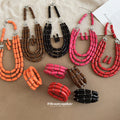 Acrylic Tube Bead Necklace Bracelet Earring Three Colors view 1