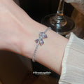Crystal Flower Bow Slider Bracelets Six Color Styles view 3