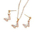 Gold Enamel Butterfly Bird Necklace Earring Sets 7 Styles view 5
