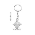 Silver Tone Angel Cross Keychain with Organza Bag and Thank You Tag view 6