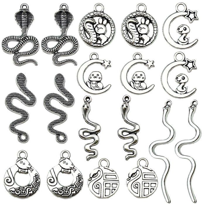 Alloy Metallic Snake Metal Charms with 11 Listed Options