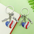 Heart Charm Keychains Featuring Blue Butterfly Across 22 Pictured Variations view 3