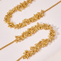 Hollow Heart Charm Chain Necklace in Gold and Silver Tone view 3