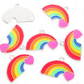 Rainbow and Heart Enamel Charms in Eight Color Combinations view 9