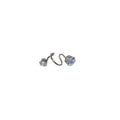 Silver CZ Graduated Teardrop Pendant Necklace Ear Clip Set view 5
