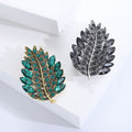 Crystal Leaf Brooch in Six Rich Color Combinations view 2