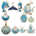 Metallic Starfish and Seashell Shell Charms with 28 Listed Options view 7