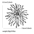 Radiating Sunburst Brooch In Four Metal Tone Designs view 6