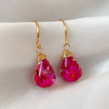 Pressed Flower Teardrop Hook Earrings in Five Colors view 10