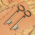 Vintage Alloy Key Charm Pendant 79x23mm for Necklace