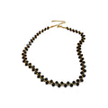 Gold Black Crystal Bead Twisted Chain Necklace Single Style view 5