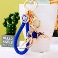 Jeweled Phoenix Keychains with Fortune Cords and Loose Heart Loops view 2