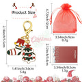 Gold Christmas Tree Stocking Enamel Lobster Clasp Keychain view 4