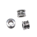 Wavy Barrel Large Hole Metal Bead in Three Vintage Finishes view 3