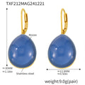 Resin Teardrop Leverback Earrings Multi Color Gold Hook view 9
