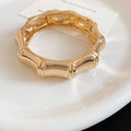 Gold Silver Bamboo Twist Hammered Open Cuff Bangles Six view 11