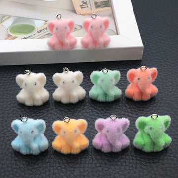 Colorful Bear Charms with Glossy Rounded Details