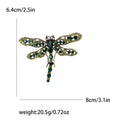 Colorful Crystal Dragonfly Brooch With Faceted Crystals And Polished Metal Details view 8