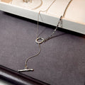 Silver Gold Ball Drop Lariat Pendant Necklaces Four Styles view 4