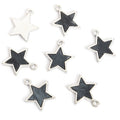 Colorful Enamel Star Charms in Solid and Open Outline Styles view 11