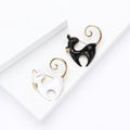 Curled Tail Cat Brooch Decorative Metal Pin For Jackets And Lapels view 2