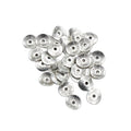 Radial Textured Flat Round Spacer Beads in Antique Silver view 5