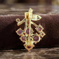 Purple Crystal Grape Cluster Brooch in Purple for Jackets and Scarves view 4