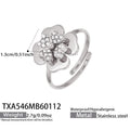 Four Leaf Clover Zircon Necklace Bracelet Ring Earring Set view 10