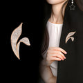 Rose Gold Leaf Two Designs Metal Brooch Pin for Jackets and Lapels view 4