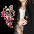 Grape Metal Brooch Pin for Jackets and Lapels Pictured Design view 3