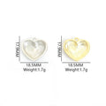 Layered Enamel Heart Charms in Gold and Silver Tones, Six Colors view 2