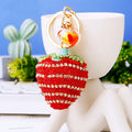 Jeweled Rainbow Mushroom and Strawberry Keychain Motif Options view 4
