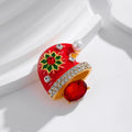 Snowflake Crystal Enamel Metal Brooch Pin 3.2 cm for Jackets and Lapels view 5