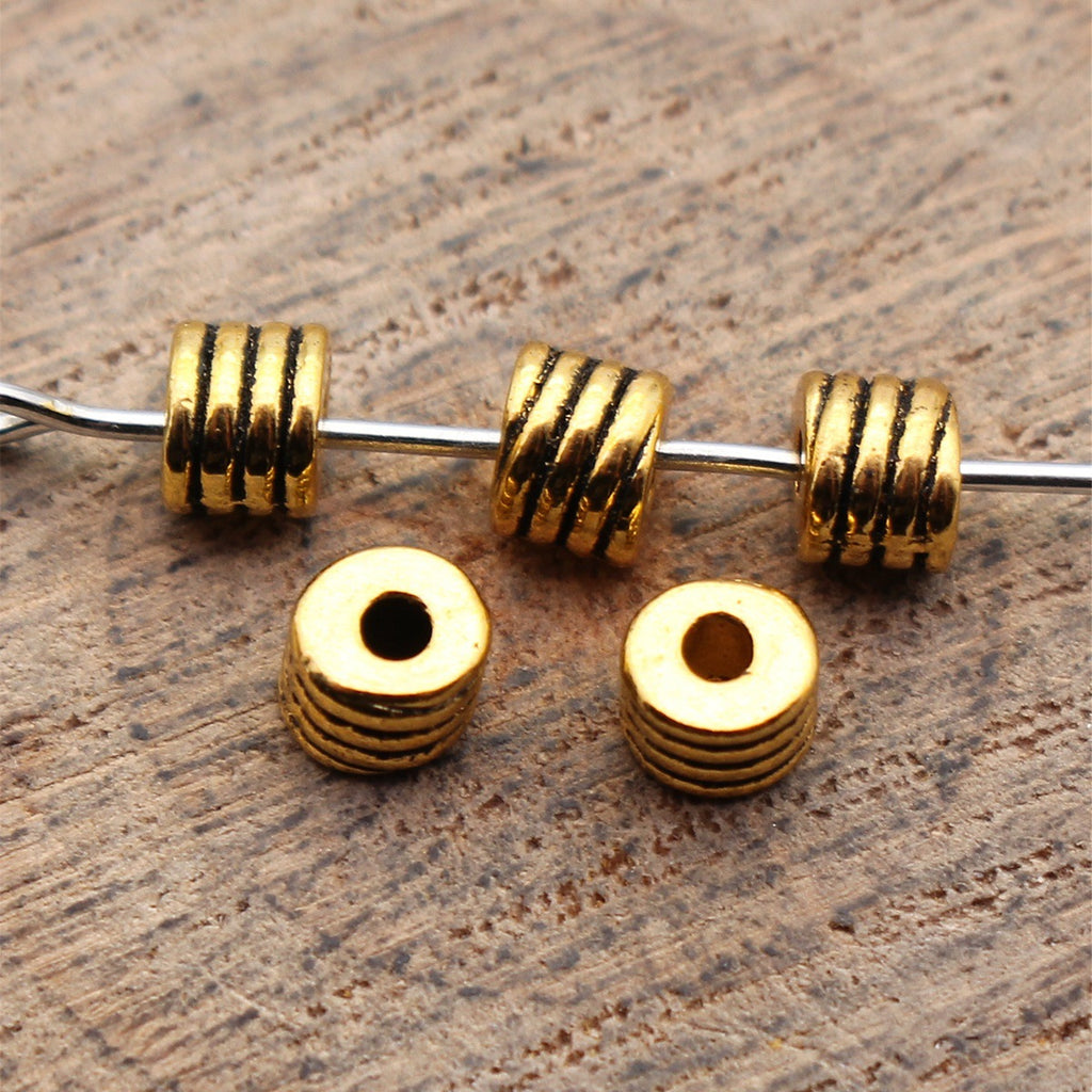 4.5x4.3x3.6mm 0.29g Multicolor Zinc Alloy Spiral Round Small Hole Spacer Beads for Bracelet DIY Jewelry Making