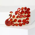 Elegant Crystal Swan Brooch in Six Bright Color Options view 5