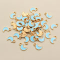Enamel Crescent Moon Metal Charms in Nine Color Options view 9