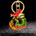 Enamel Coiled Chinese Dragon Keychains in Four Colors plus Assorted view 7