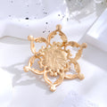 Red Gold Tone Heart Openwork Metal Brooch Pin for Jackets and Lapels view 3